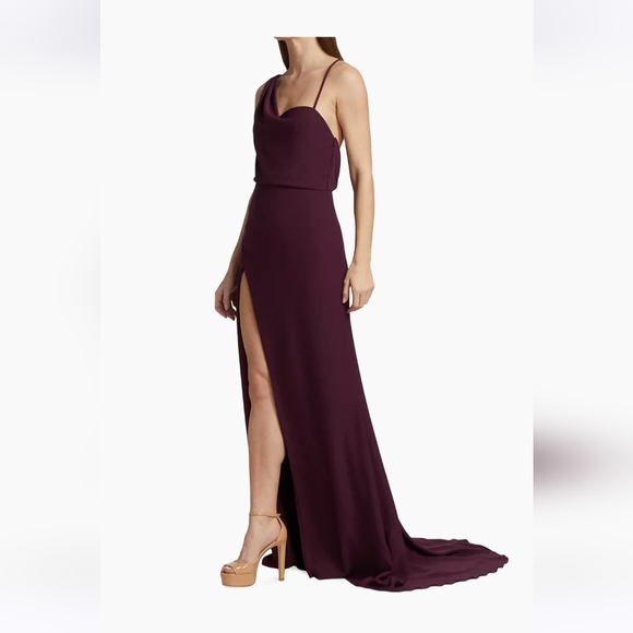 Vera Wang Bridal collection wine colored size 8 formal dress - Picture 15 of 16